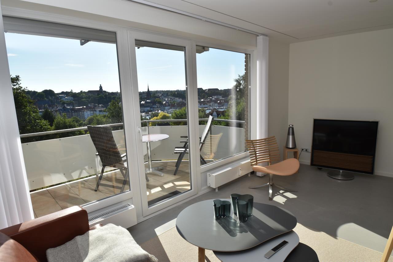 Fewo1846 - Foerdeview - Luxurioese Wohnung Mit 2 Schlafzimmern Und Balkon Mit Hafenblick Flensburg Exterior foto